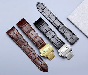 Superb Leather Strap for Cartier Santos 20mm 23mm