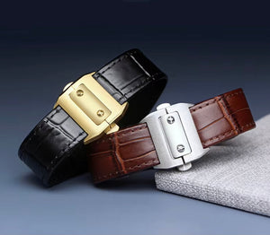 Superb Leather Strap for Cartier Santos 20mm 23mm