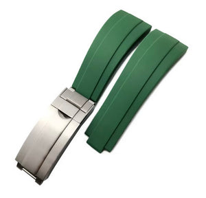 Green Rubber Strap for all Rolex 20mm models.