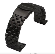 Load image into Gallery viewer, Black Steel Bracelet strap for all Breitling watches.
