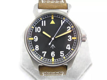 Load image into Gallery viewer, MILITARY BROADARROW WATCH WITH JAPANESE AUTOMATIC MOVEMENT THICK LEATHER STRAP
