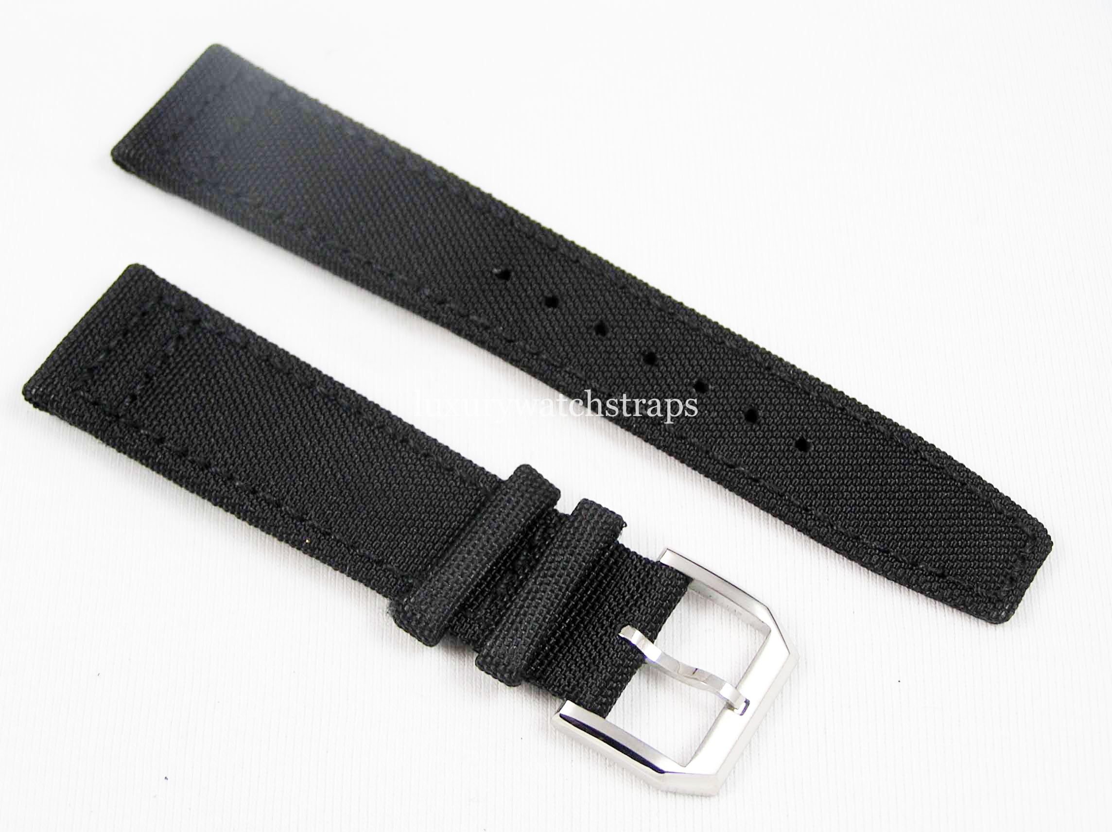 Handmade fabric and leather strap for Oris watch