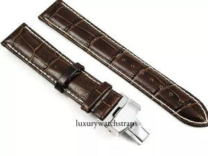 Leather Deployment Strap for Rolex 20mm Watches.