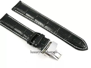 Leather Deployment Strap for Rolex 20mm Watches.