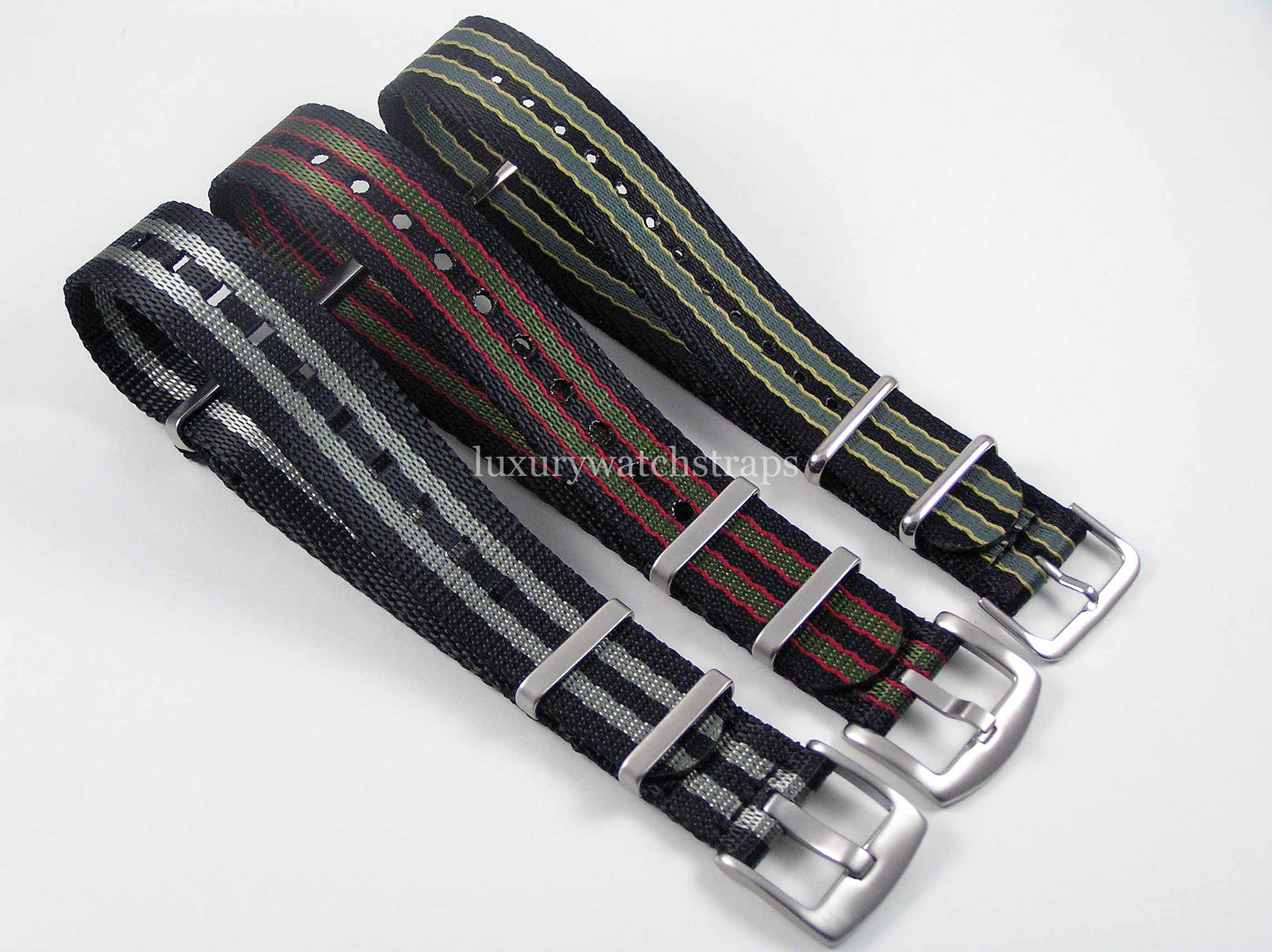 GIFT 3 x Bond 007 Premium Dense Twill NATO 22mm LuxuryWatchStraps