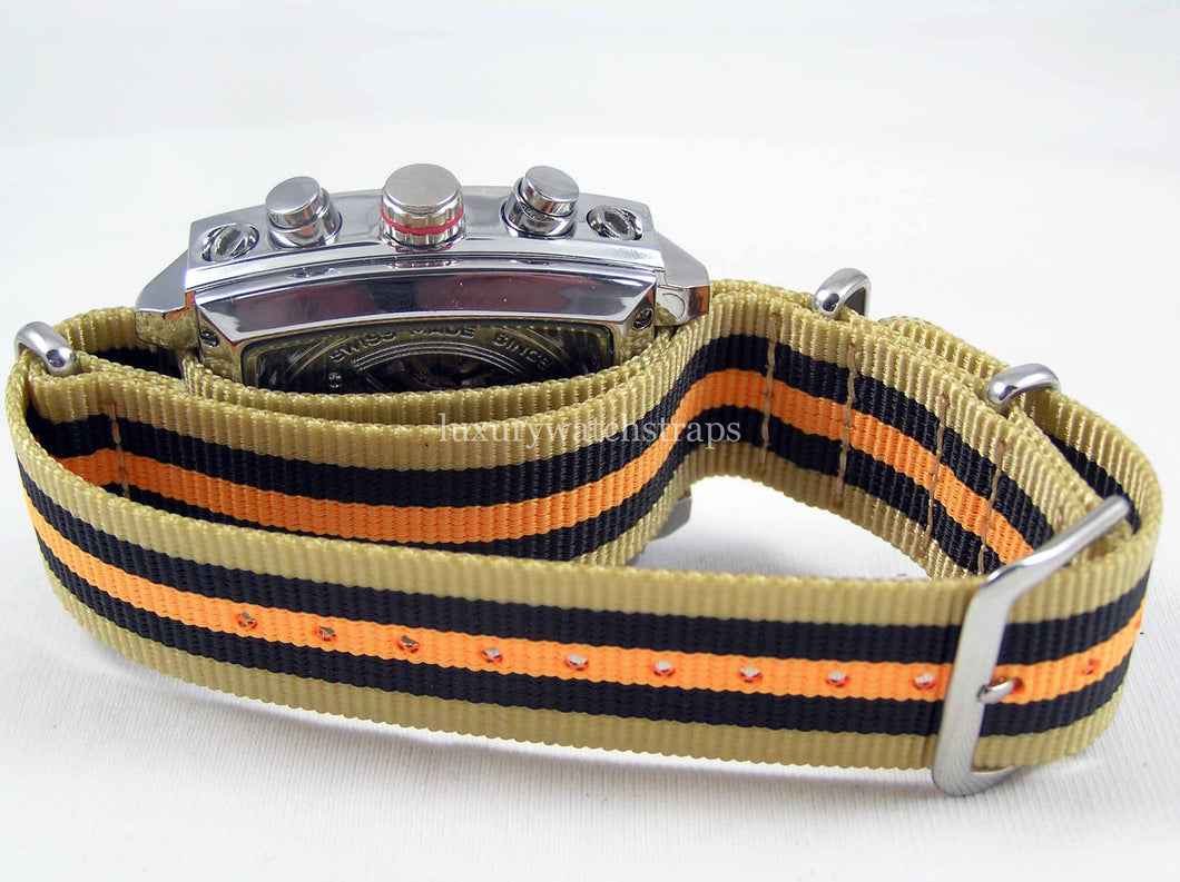 Superb Nato® watch strap for Tag Heuer Monaco watch