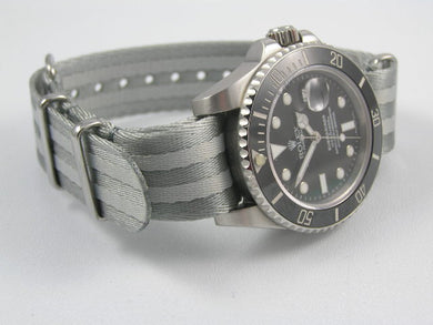 Ultimate Dense Weave NATO® Double Grey Bond strap for Omega Seamaster Speedmaster Planet Ocean 20mm